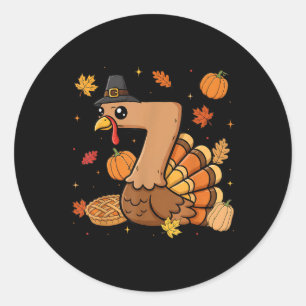 Turkiet 7 Thanksgiving Pumpa Gen Z Alpha Meme Matt Runt Klistermärke