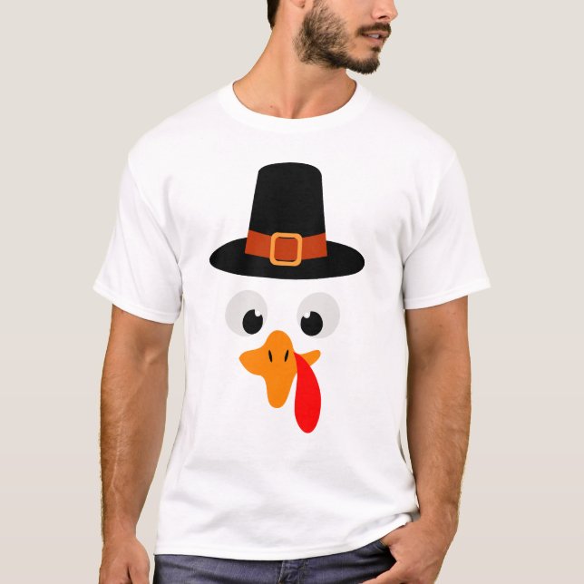 Turkiet Ansikte Boy, Thanksgiving Manar T Shirt (Framsida)