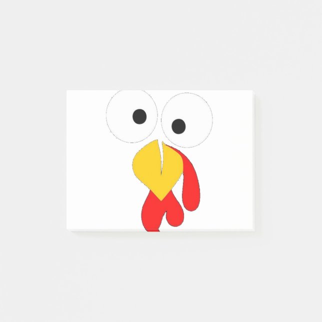 Turkiet Ansikte - Lönsam Thanksgiving Post-it Block (Framsida)