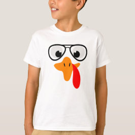 Turkiet Ansikte med glasögon, Thanksgiving Boys' T Shirt
