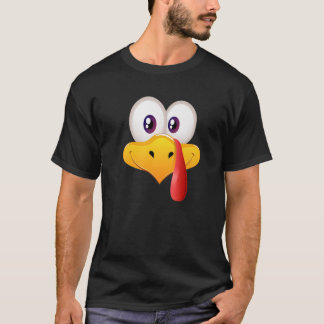 Turkiet Ansikte Pilgrim Thanksgiving Costume Lyckl T Shirt