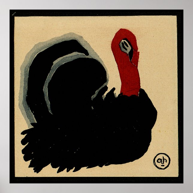 Turkiet - Antikariskt, färglöst illustration av Bo Poster (Framsidan)
