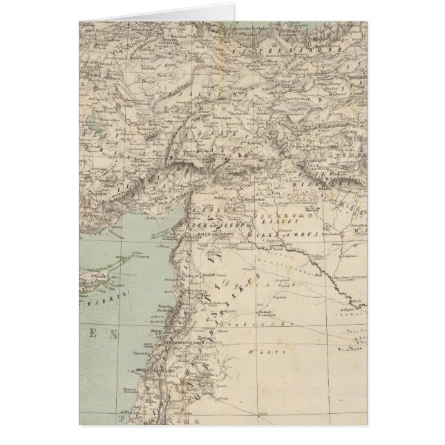 Turkiet Atlas Karta Hälsningskort (Framsidan)