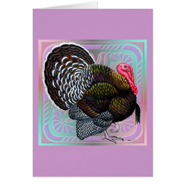 Turkiet: Blommigt Bronze Tom Hälsningskort (Framsidan)