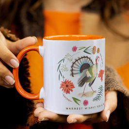 Turkiet blomster Thanksgiving  Mugg
