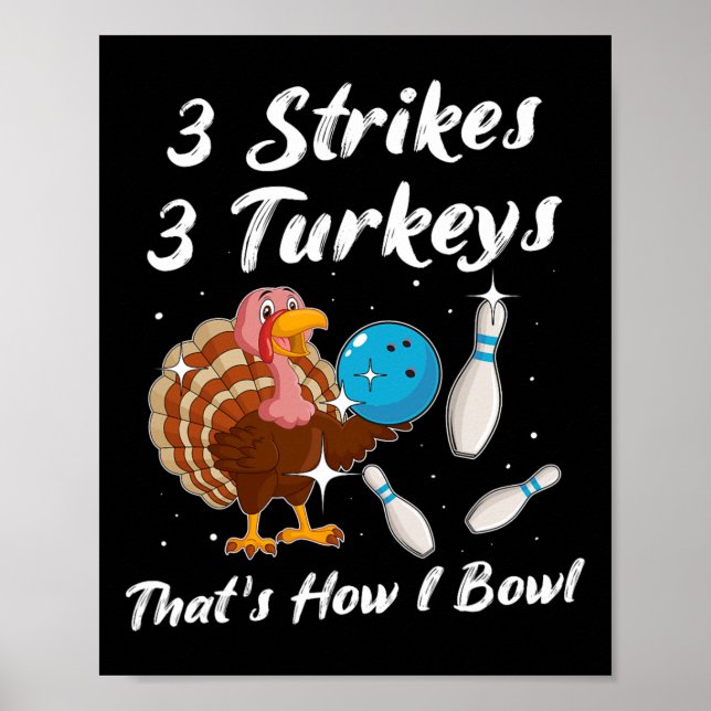 Turkiet Bowling Player Strejka Spare Bowlareare Poster (Framsidan)