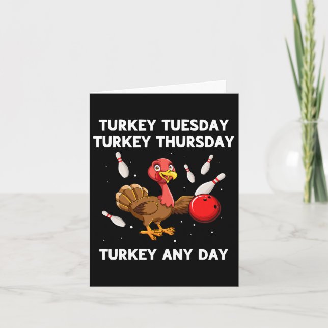 Turkiet Bowling Thanksgiving Bowlareare Strejka Sp Kort (Framsida)