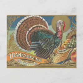 Turkiet Cornucopia Thanksgiving Hälsning Helg Vykort