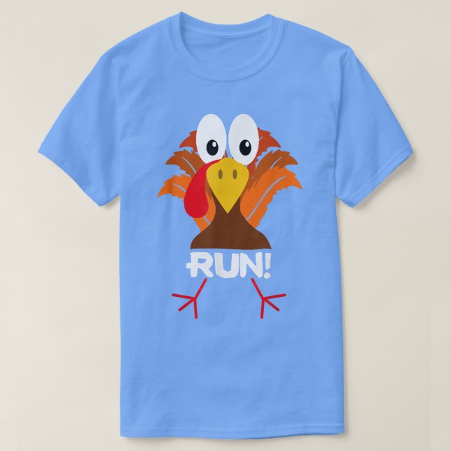Turkiet Costume Vuxen Running Ansikte Turkiet Trot T Shirt (Design framsida)