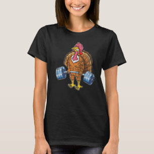 Turkiet Deadlyftande djurviktningslyftande Thanksg T Shirt