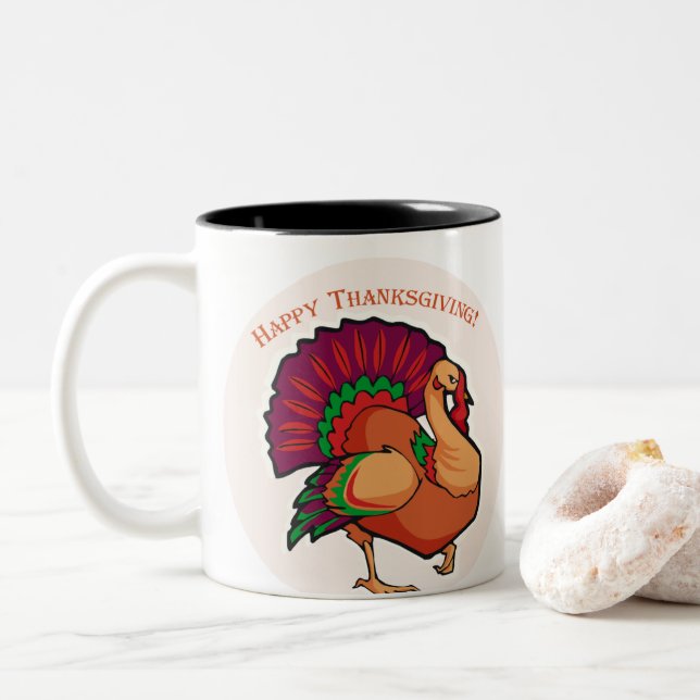 Turkiet Dekoration 2-tonkaffe Mugg (Med munk)