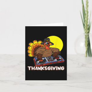 Turkiet DJ Thanksgiving Day Coola Fall Dance Music Kort