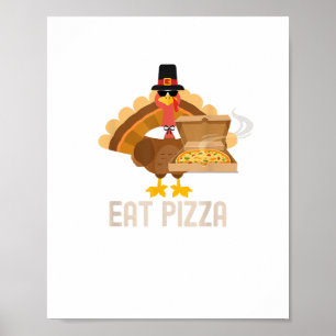Turkiet Eat Pizza Shirt Vuxen Vegan Kids Funny Tha Poster