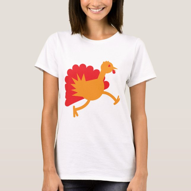Turkiet fågel på springan! t-shirt (Framsida)