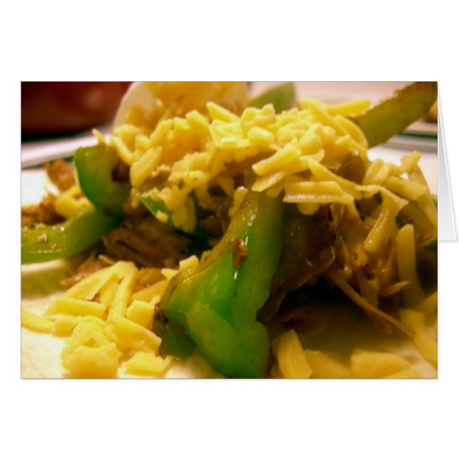 Turkiet fajita hälsningskort (Framsidan Horizontal)