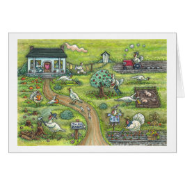 TURKIET FARM, LAND THANKSGIVING GREETING CARD B OBS KORT
