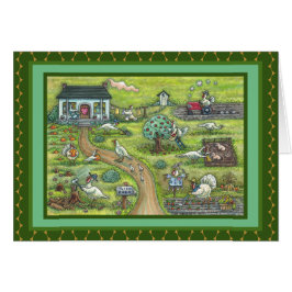TURKIET FARM, LAND THANKSGIVING GREETING CARD V HÄLSNINGSKORT