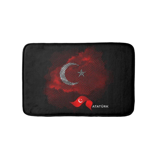 Turkiet flagg badrumsmatta (Framsidan)