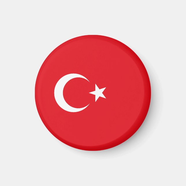 Turkiet flagg magnet (Framsidan)