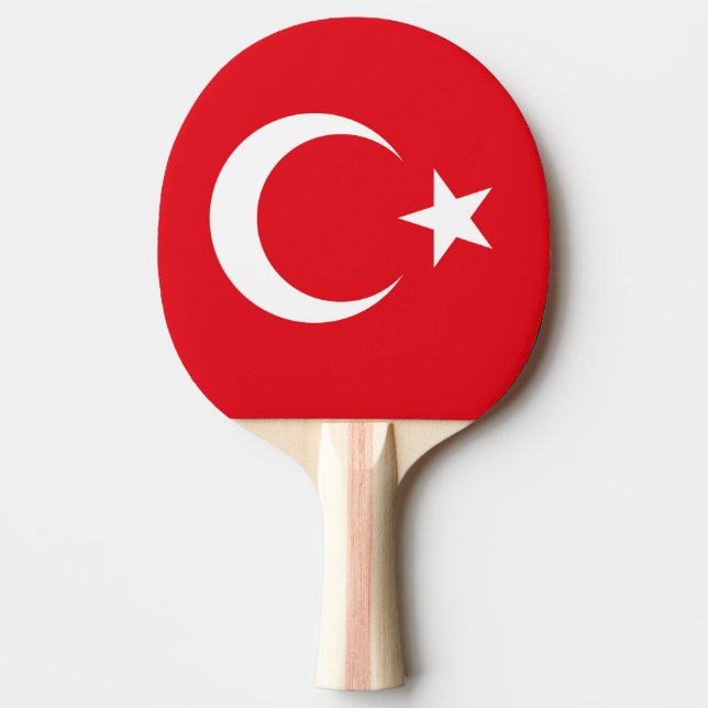 Turkiet flagg pingisracket (Framsidan)