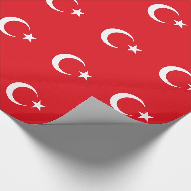 Turkiet flagg presentpapper (Hörn)