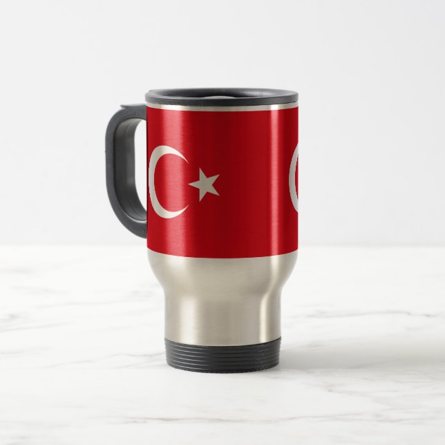 Turkiet flagg resemugg (Framsida vänster)