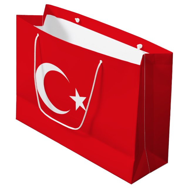 Turkiet flagga (Framsidan Vinklad)