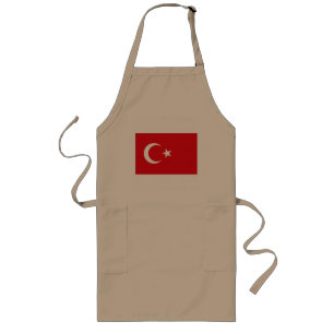 Turkiet Flagga Apron Långt Förkläde