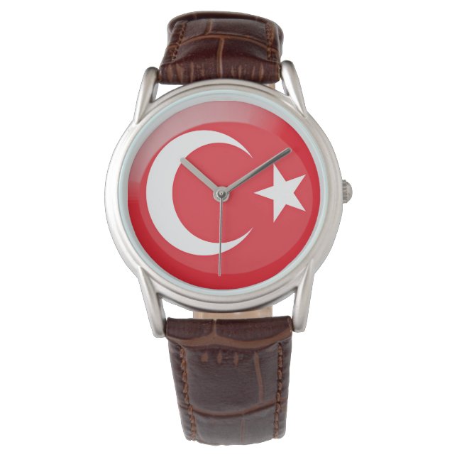 Turkiet flagga armbandsur (Framsida)