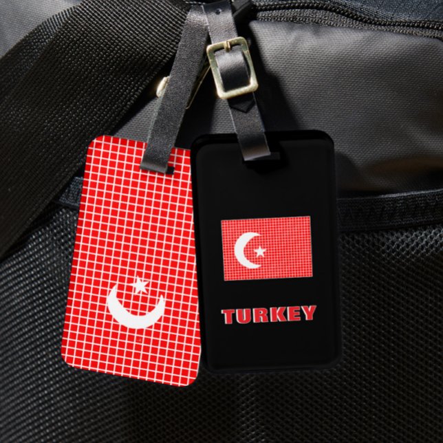 Turkiet flagga bagageetikett bagagebricka (Skapare uppladdad)
