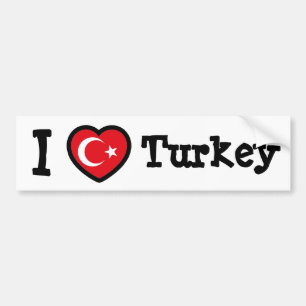 Turkiet Flagga Bildekal