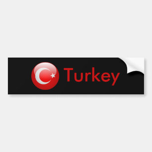 Turkiet flagga bildekal