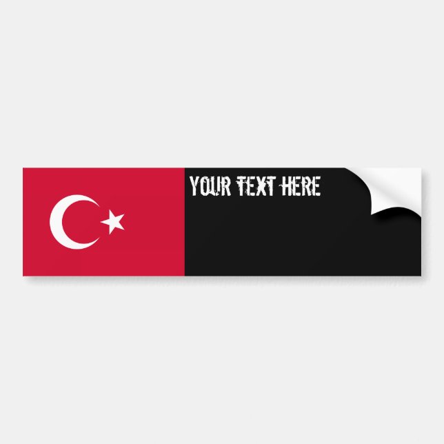 Turkiet flagga bildekal (Framsidan)