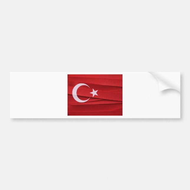 Turkiet flagga bildekal (Framsidan)