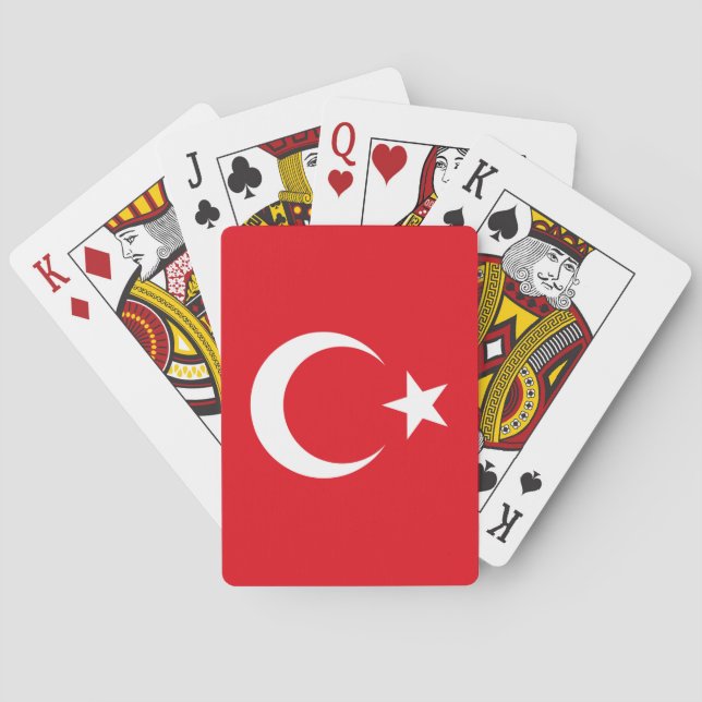 Turkiet Flagga Casinokort (Baksidan)