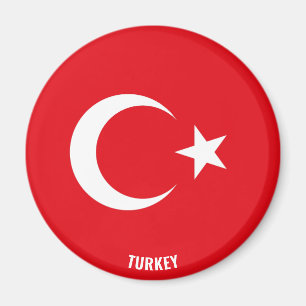 Turkiet Flagga Charming Patriotic Magnet