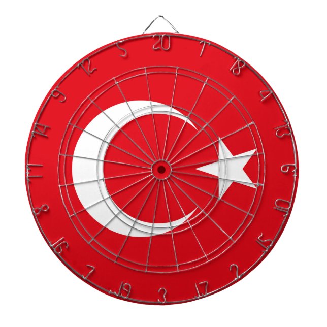 Turkiet Flagga Darttavla (Framsidan)
