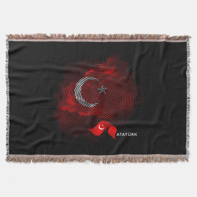 Turkiet flagga filt (Framsidan)
