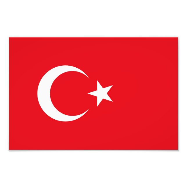 Turkiet flagga fototryck (Framsidan)