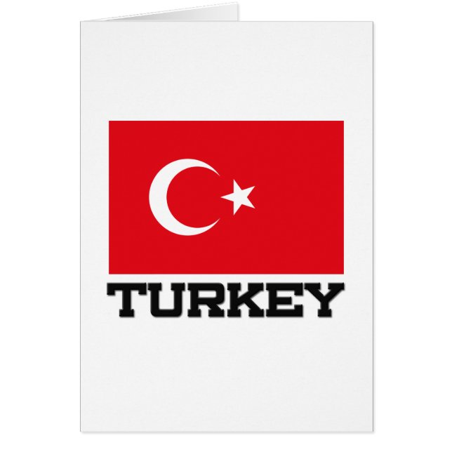 Turkiet flagga hälsningskort (Framsidan)