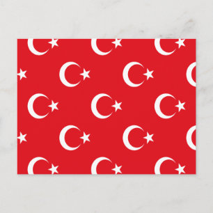 Turkiet Flagga Helg Vykort