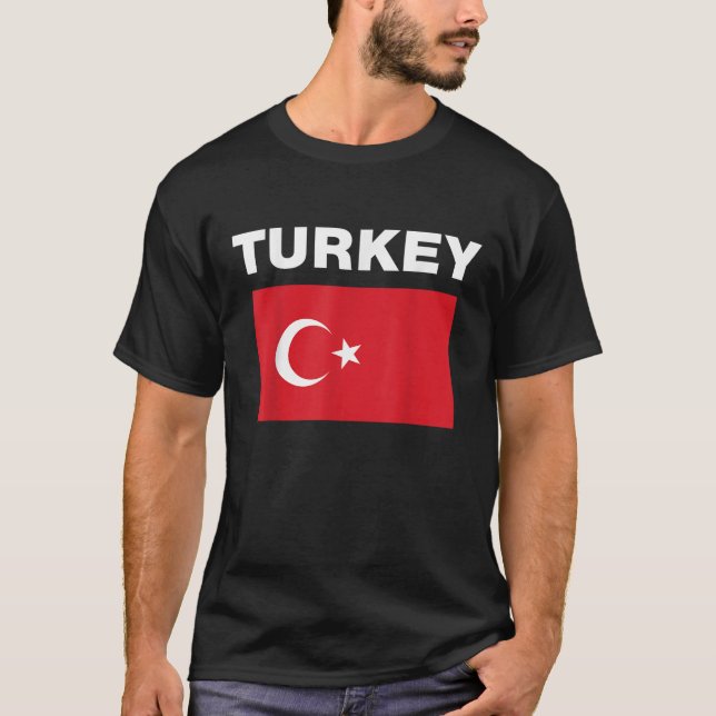 Turkiet Flagga Heritage T Shirt (Framsida)