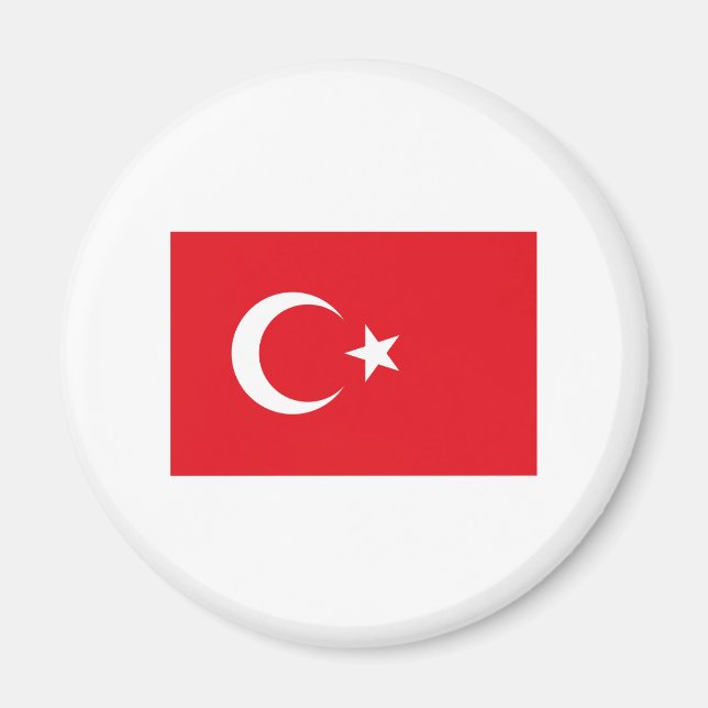 Turkiet FLAGGA Internationell Magnet (Framsidan)