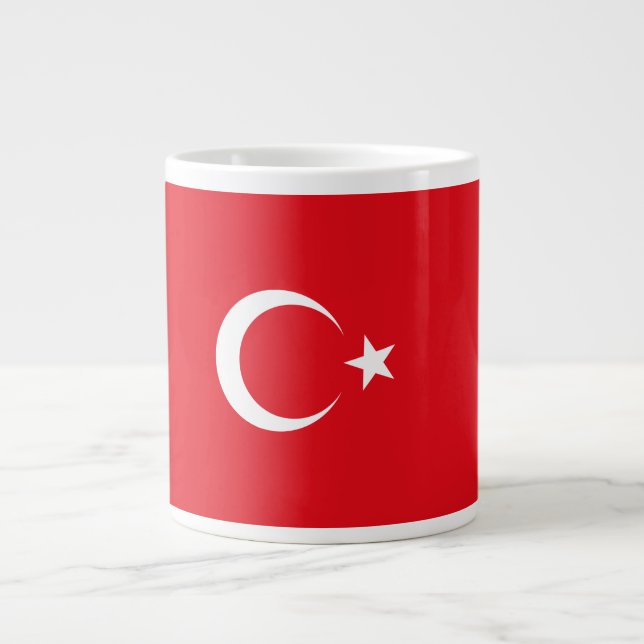 Turkiet Flagga Jumbo Mugg (Framsidan)