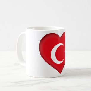 Turkiet flagga kaffemugg