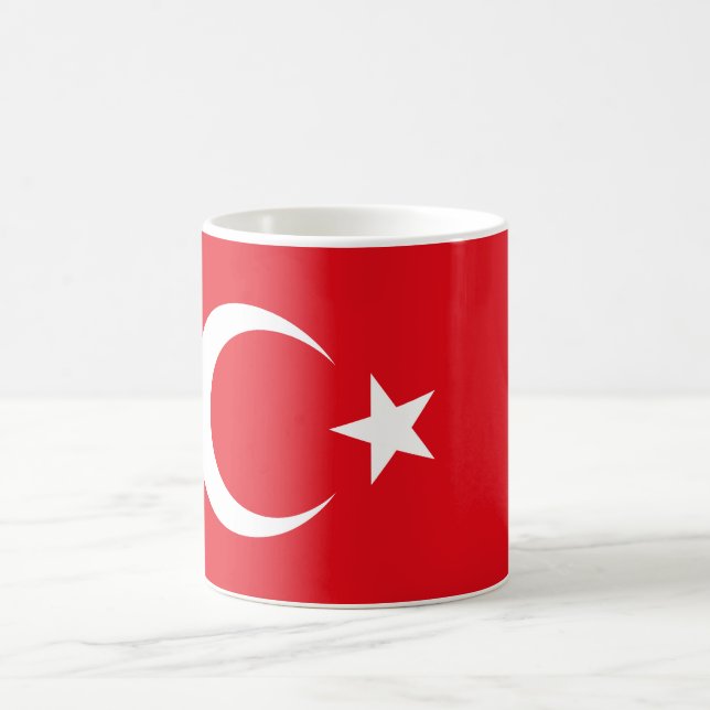 Turkiet flagga kaffemugg (Center)