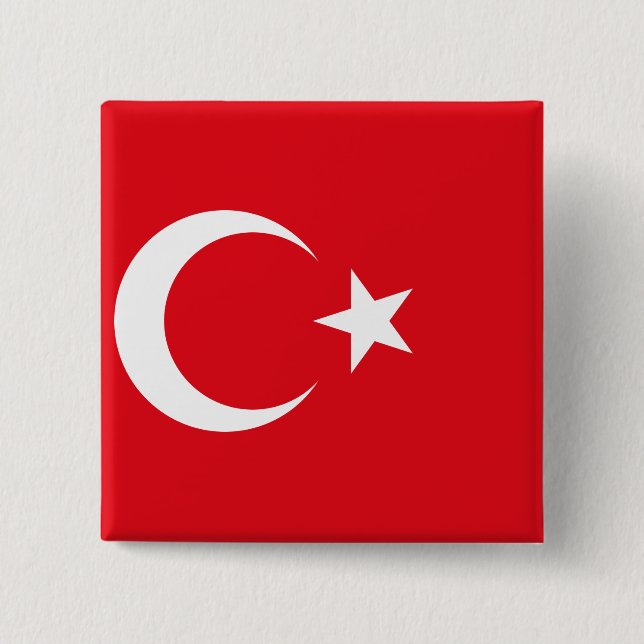Turkiet flagga knapp (Framsida)