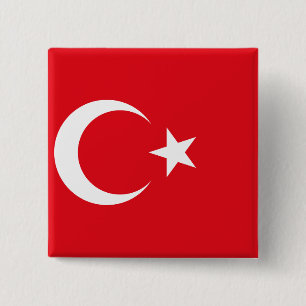 Turkiet flagga knapp