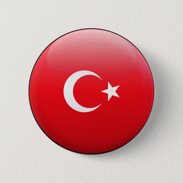 Turkiet flagga knapp (Framsida)