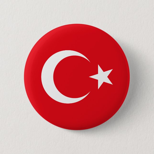 Turkiet flagga knapp (Framsida)